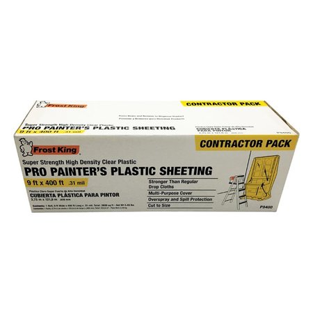 FROST KING Pro Painters Clear Plastic Sheeting Roll for Multi-Purpose , 400 ft. x 0.31 mil FR6061